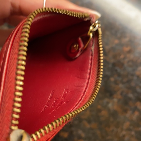 Authentic Louis Vuitton Red Key Pouch - Picture 10 of 11